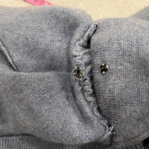 [XL]Veronica Beard Nelia Heather Blue Crewneck 100 Cashmere Sweater - Picture 13 of 13